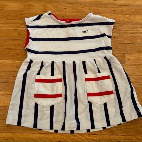 Vineyard Vines Target red/white/blue stripe short sleeve dress - Picture 1 of 4